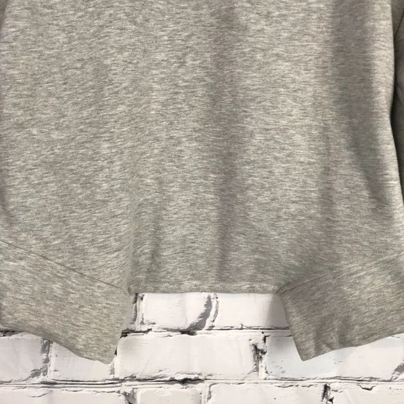 Cupshe Pullover Oversized Gray Sweatshirt Small‎ Soft Liner Cutout Hem Design - Picture 7 of 9